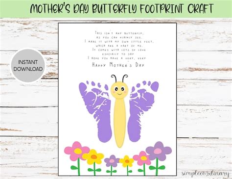 Mother S Day Footprint Art Mom Wife Busy Life