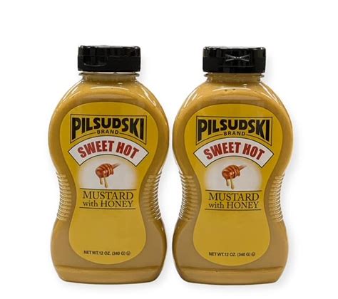 Pilsudski Brand Dulce Mostaza Picante Con Miel Todo Natural 12oz