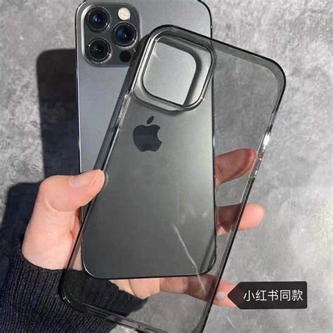 高级墨水黑灰色透明软壳适用iPhone14Pro苹果13PROMAX手机壳12男11女14新款13Pro全包14Promax防摔13保护套XR 虎窝淘