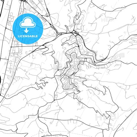 Vector PDF map of Chieti, Italy - HEBSTREITS