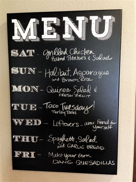 Chalkboard Menu Made Easy — Me And My Big Ideas