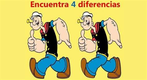 Podr S Encontrar Las Diferencias En Popeye Resuelve Este Reto En