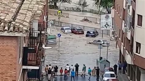 Spanien geht unter Wasser Überschwemmungen in Spanien Heftigen