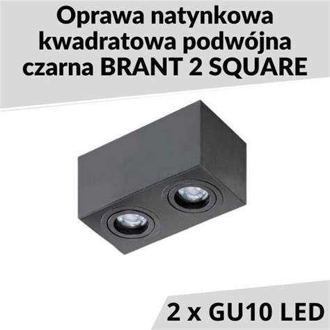 Oprawa Natynkowa Kwadratowa Podw Jna Czarna Brant Square