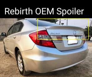 Honda Civic Rebirth 2013 2014 2015 2016 OEM Style Trunk Spoiler ABS