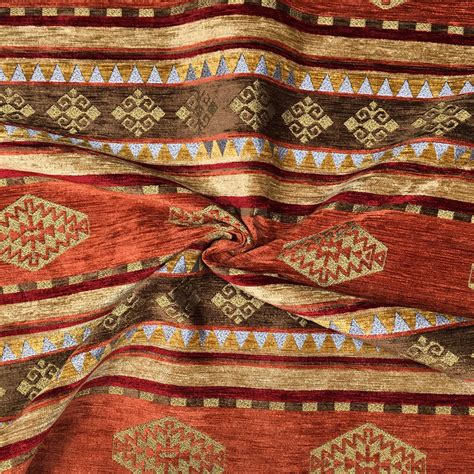 Upholstery Kilim Fabrics By The Yard Turkish Boho Tribal Etsy