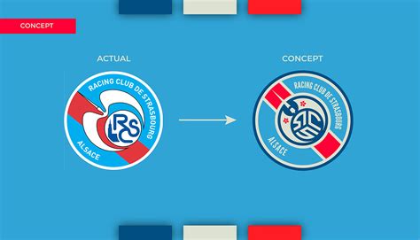 Racing Club De Strasbourg Alsace Logo Redesign Concept Behance