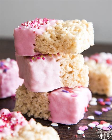 Pink Rice Krispy Treats Like Mother Like Daughter