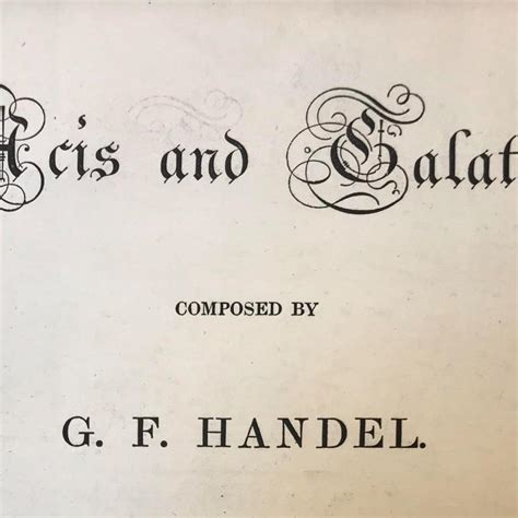 George Frideric Handel Acis And Galatea Lyrics And Tracklist Genius