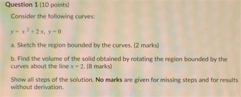 Solved Question 1 10 Points Consider The Following Curves