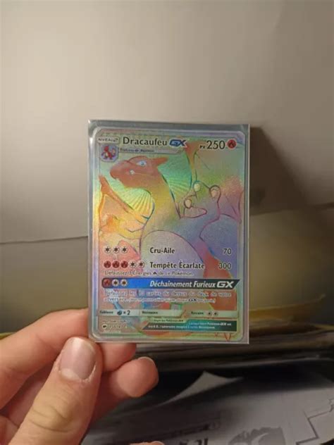 CARTE POKÉMON DRACAUFEU GX Secrète 150 147 Ombres Ardentes FR PCA