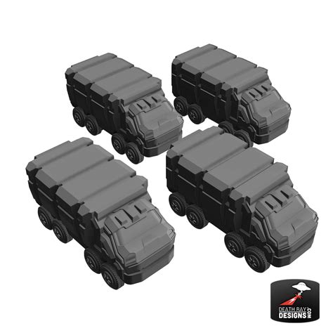 Solar Shift Lc1 Support Vehicle 4 Pack Death Ray Designs Tabletop Miniatures Gaming