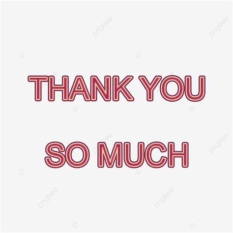 Thanks You Hd Transparent Dark Red Thank You So Much Typography