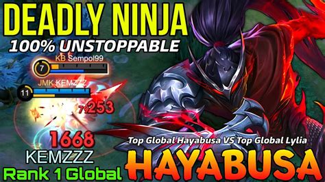 Deadly Ninja Hayabusa VS Top Global Lylia Top 1 Global Hayabusa By