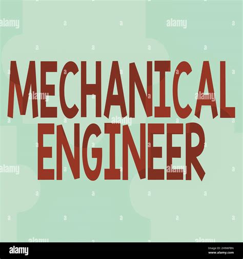 Hand Writing Sign Mechanical Engineer Business Overview Applied