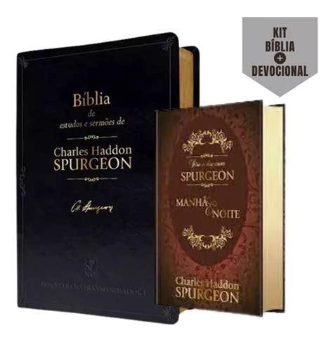 Kit Grandes Pregadores Bíblia Nvt Devocional Spurgeon