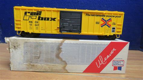 Weaver O Scale 2 Rail Railbox 12347 50 Sliding Door Boxcar Kadee Cups