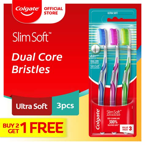 Colgate Slim Soft Advanced Ultra Soft Toothbrush Value Pack Assorted