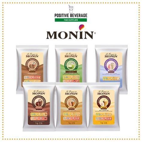 Monin Frappe Base Smoothie Powder 1kg Coffee Chocolate Matcha Green Tea