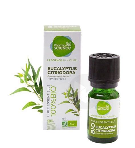 Huile Essentielle De Eucalyptus Citriodora Bio 10ml Pharmascience