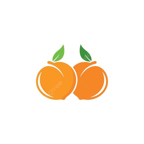 Illustration Of A Collection Of Vector Peach Fruit Logo Icons Vector