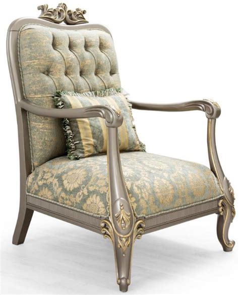 Casa Padrino Luxus Barock Sessel Grün Gold Grau Gold 76 x 87 x H