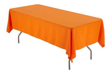 60 X 126 Inch Rectangular Orange Tablecloth Polyester Etsy