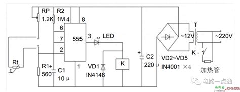 基于cd4013的声控开关电路和555时基电路的温度控制器 接线图网