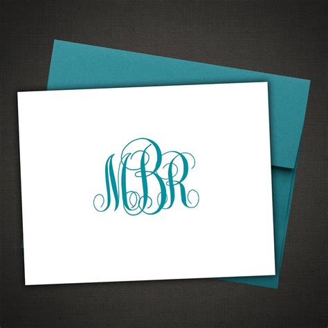 Personalized Stationary Set Of Monogram Notecards Etsy Personalized