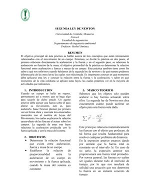 Mrua Informe De Laboratorio F Sica Movimiento Rectil Neo