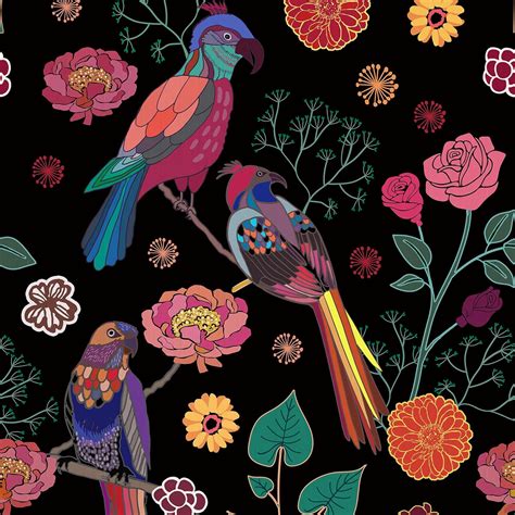 Simon Siff Floral Wallpaper Peel And Stick Bird Wallpaper17 3 X 236