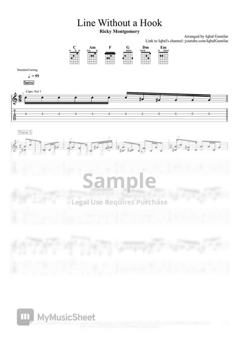 Ricky Montgomery Line Without A Hook Sheet By Iqbal Gumilar