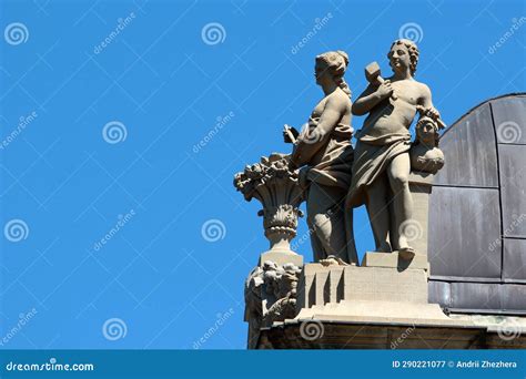 Dresden Germany June 6 2023 Decorative Sculptures In Zwinger A