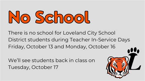 Reminder: No School this Friday - Loveland Beacon