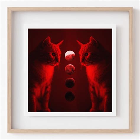 Blood Moon Art Print Etsy