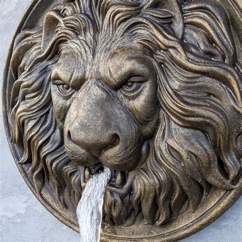 20 Lion Head Wall Water Spout Outdoor Rosette Spitter Water Fountain