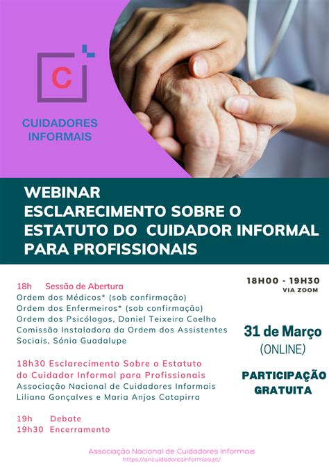 Webinar Esclarecimento Sobre O Estatuto Do Cuidador Informal Para