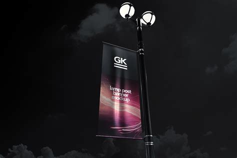 Lamp Post Banner Mock Up Gk Mockups Store