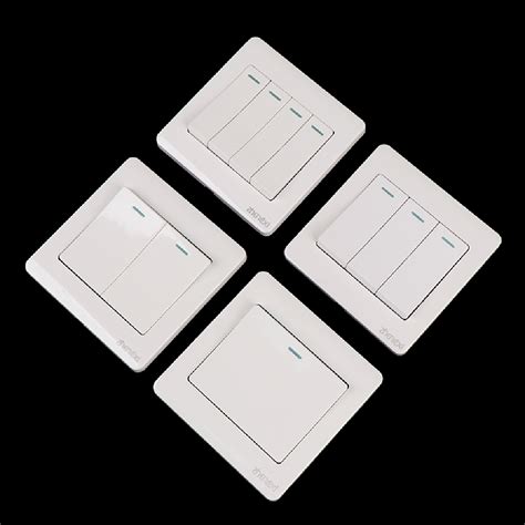 Brightbiu Wall Switch 1 2 3 4 Gang 1Way Button Wall Light Switch On