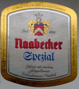 Drink Label Naabecker Spezial Schlo Brauerei Naabeck Germany