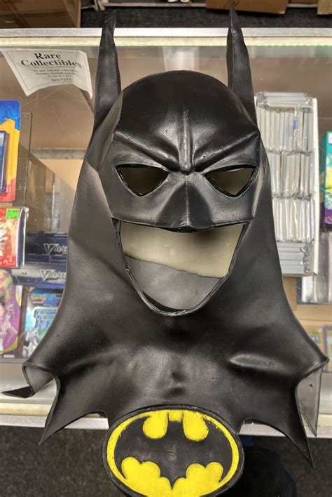 1989 Batman Mask Cowl Full Rubber Latex By Dc Comics Gem