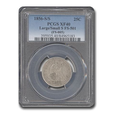 Buy 1856 Ss Liberty Seated Quarter Xf 40 Pcgs Largesmall S Fs 501