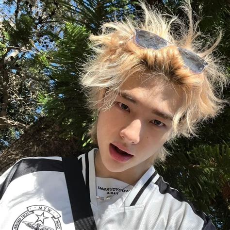 Pin by les 𔓐𑇓 on skz Hair icon Messy blonde hair Straykids