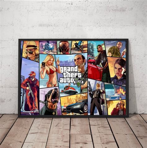 Grand Theft Auto V Poster Etsy