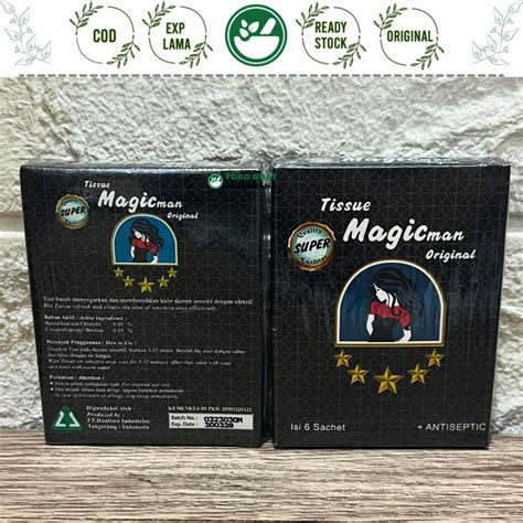 Jual Tissue Super Magic Man Dus Hitam Sachet Antiseptic Tisu Super