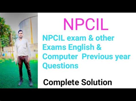 Npcil Exam Other Exams English Computer Previous Year Questions