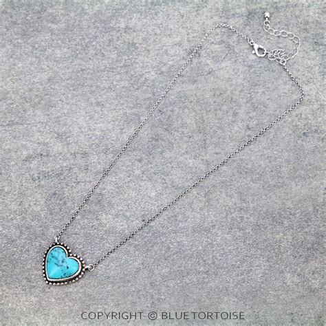 Heart Stone Pendant Necklace – Bluetortoisewholesale