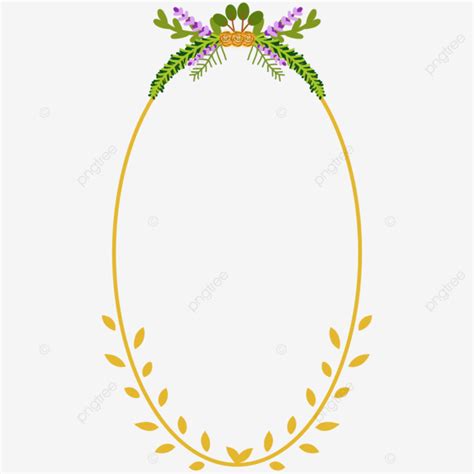 Border Frame Oval PNG Image, Oval Flower Border Frame Lavender, Flower Border Lavender, Flowers ...