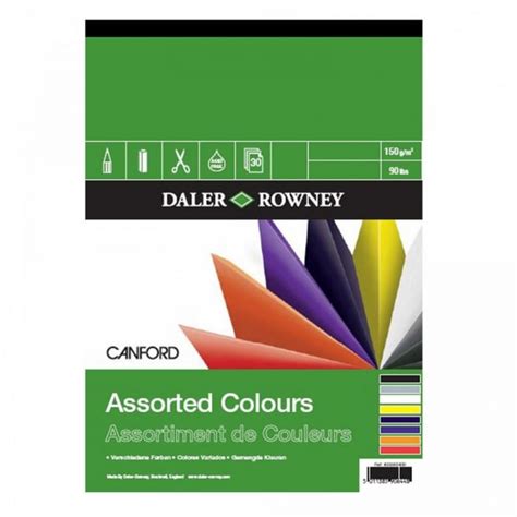 Daler Rowney Canford Coloured Gummed Pad A4 Art Supplies From Crafty