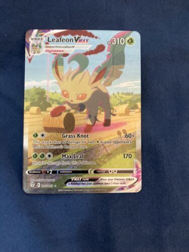 Leafeon Vmax Alternate Art Secret Rare Evolving Skies Pokemon